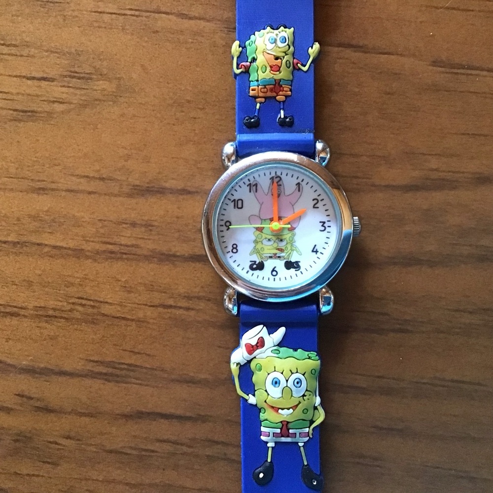 SpongeBob Squarepants Blue Kids Watch - Picture 2 of 5